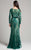 Lara Dresses - 33276 Laced Illusion Bateau Sheath Dress In Green and Neutral