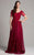 Lara Dresses - 33278 Beaded V-neck A-line Dress In Red