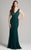 Lara Dresses - 33283 Embellished V-neck Sheath Dress In Green