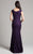 Lara Dresses - 33286 Beaded Lace V-neck Dress In Purple
