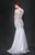 MNM Couture - 7965W Embroidered and Jeweled Trumpet Gown In Silver
