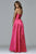 7966 Long strapless ball gown with slit