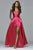 7966 Long strapless ball gown with slit