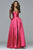 7966 Long strapless ball gown with slit