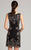 Lara Dresses - 33292 Beaded Bateau Sheath Dress In Black