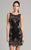Lara Dresses - 33292 Beaded Bateau Sheath Dress In Black