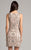 Lara Dresses - 33405 Bejeweled V-neck Sheath Dress In Neutral