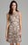 Lara Dresses - 33408 Bedazzled Bateau Sheath Dress In Neutral and Gray