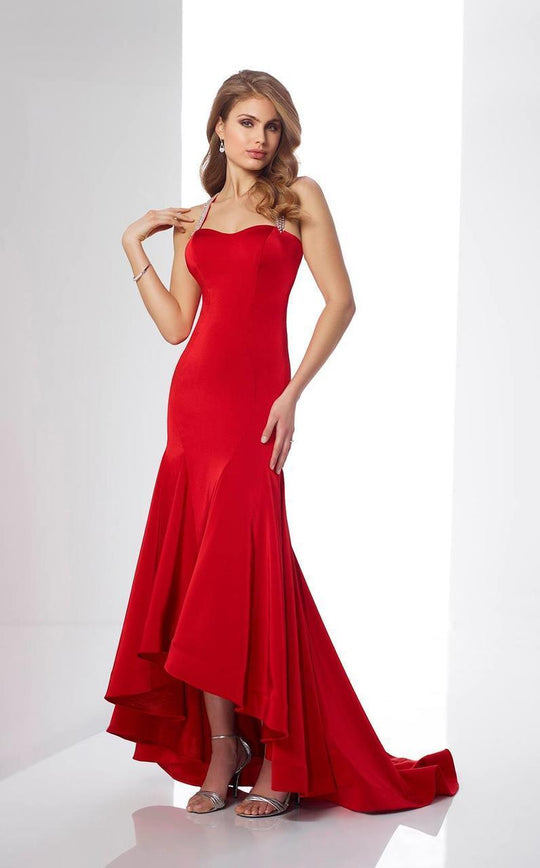 Social Occasions by Mon Cheri - 217841 Sweetheart Trumpet Dress in Red