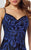 Social Occasions by Mon Cheri - 217842 Sleeveless Floral Long Dress in Black and Blue