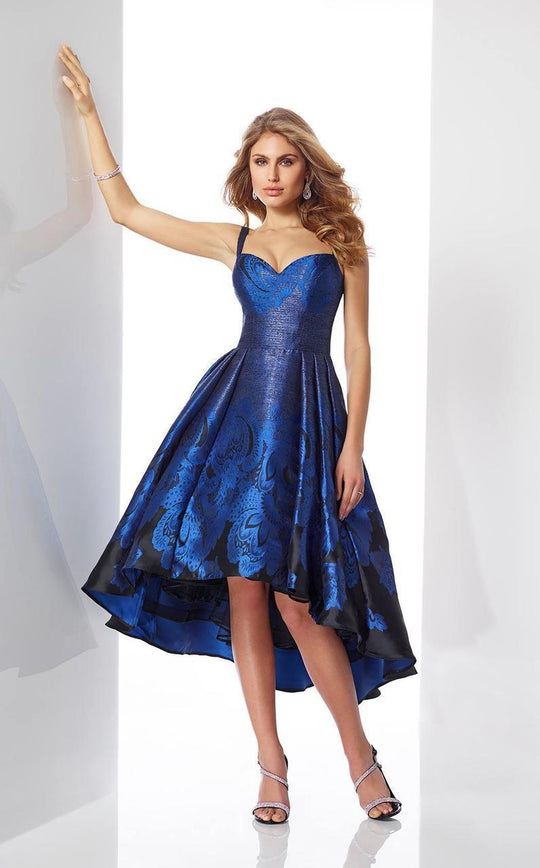 Social Occasions by Mon Cheri - 217843 Sweetheart High Low Dress in Blue and Black