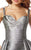 Social Occasions by Mon Cheri - 217843 Sweetheart High Low Dress in Silver and Black