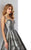 Social Occasions by Mon Cheri - 217843 Sweetheart High Low Dress in Silver and Black