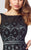 Social Occasions by Mon Cheri - 217846 Beaded Lace Cocktail Dress in Black and Blue