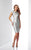 Social Occasions by Mon Cheri - 217848 Mikado Sheath Dress in Silver