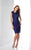 Social Occasions by Mon Cheri - 217848 Mikado Sheath Dress in Blue