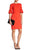 Donna Morgan - D5663MXD Jewel Neck Solid Crepe Sheath Dress In Red