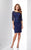 Social Occasions by Mon Cheri - 217850 Quarter-Sleeve Lace Dress in Blue