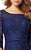 Social Occasions by Mon Cheri - 217850 Quarter-Sleeve Lace Dress in Blue