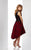 Social Occasions by Mon Cheri - 217854 Textured Brocade Hi-Low Dress In Red