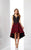 Social Occasions by Mon Cheri - 217854 Textured Brocade Hi-Low Dress In Red