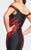 Ellie Wilde - EW21724 Off-Shoulder Trumpet Gown in Black and Red