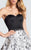 Ellie Wilde - EW21730 Sultry Strapless Satin Evening Dress in Black and Silver