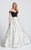 Ellie Wilde - EW21734 Majestic Off the Shoulder Evening Gown in Black and Silver
