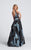 Ellie Wilde - EW21737 Sleeveless V-neck Prom Dress in Black and Gray