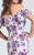 Ellie Wilde - EW21755 Off-Shoulder Foral Prom Dress in White and Multi-Color
