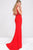 Beaded and Lace Accents V-Neck Sheath Dress JVN22426