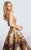 Ellie Wilde - EW21770 Strapless Tea-Length Dress in Brown