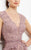 Montage by Mon Cheri - 217D84 Laced V-Neck A-Line Dress in Pink