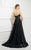 Montage by Mon Cheri - 217D86 Beaded Sweetheart Sheath Dress in Black and Neutral