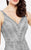 Montage by Mon Cheri - 217931 Embellished Jersey Dress in Silver