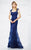 Montage by Mon Cheri - 217934 Lace Queen Anne Dress in Blue