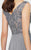 Montage by Mon Cheri - 217935 Beaded V-neck A-line Dress in Gray