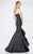Montage by Mon Cheri - 217938 Strapless Mikado Ruffled Evening Gown in Black and Gray