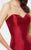 Montage by Mon Cheri - 217938 Strapless Mikado Ruffled Evening Gown in Red and Black