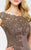 Montage by Mon Cheri - 217948 Bateau Beaded Lace Illusion Evening Gown in Brown