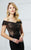 Montage by Mon Cheri - 217951 Off-the-Shoulder Beaded Lace Gown in Black and Neutral