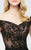 Montage by Mon Cheri - 217951 Off-the-Shoulder Beaded Lace Gown in Black and Neutral