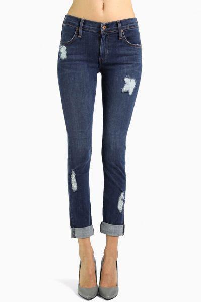 James Jeans - Cabana Neo Beau Slouchy Boyfriend-Front View in Blue