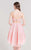Alyce Paris  - 3696 Lacy Semi Sweetheart Cocktail Dress in Pink