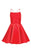 Alyce Paris Homecoming - 3698 Pleated Square Neck A-Line Dress in Red