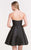 Alyce Paris  - 3700 Glossy Strapless Mikado Cocktail Dress in Black