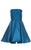 Alyce Paris  - 3700 Glossy Strapless Mikado Cocktail Dress in Blue