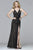 7995 Long v-neck with lace detail