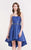 Alyce Paris  - 3701 Strapless Sweetheart Pleated Cocktail Dress in Blue