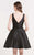 Alyce Paris  - 3705 Sleeveless Tiered Mikado Cocktail Dress in Black